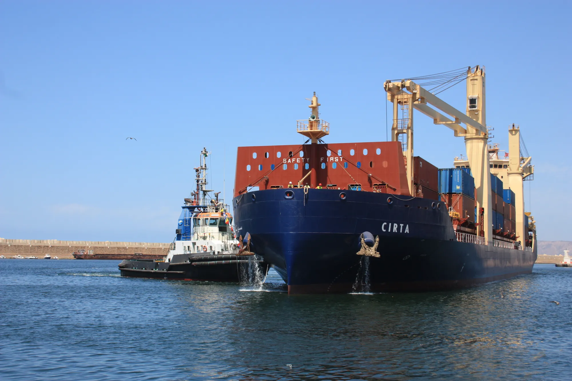 Vue aérienne du port